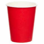 Solid Color Party Paper Cups 237ml Red (Fiesta) - 8pk