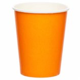 Solid Color Party Paper Cups 237ml Orange (Pumpkin) - 8pk