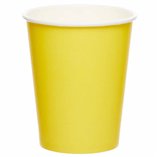 Solid Color Party Paper Cups 237ml Yellow (Buttercup) - 8pk