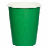Solid Color Party Paper Cups 237ml Green (Evergreen) - 8pk