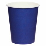 Solid Color Party Paper Cups 237ml Blue (Blueberry) - 8pk
