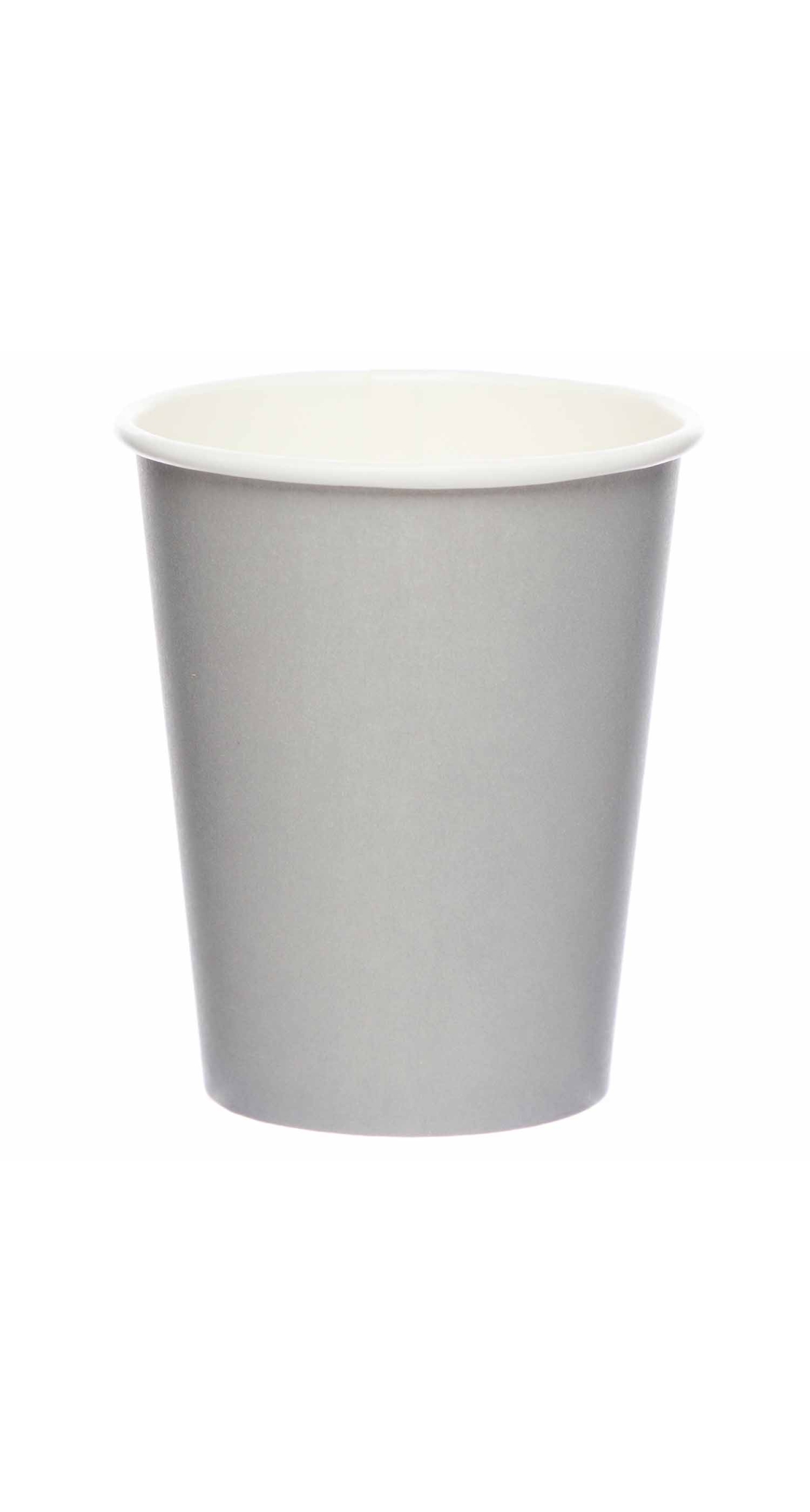 Solid Color Party Paper Cups 237ml Silver (Graphite) - 8pk