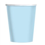 Solid Color Party Paper Cups 237ml Light Blue (Clear Sky) - 8pk