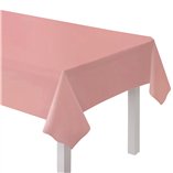 Solid Color Party Plastic Tablecover 137x274cm Light Pink (Marshmallow)