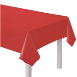 Solid Color Party Plastic Tablecover 137x274cm Red (Fiesta)