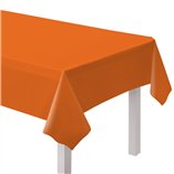 Solid Color Party Plastic Tablecover 137x274cm Orange (Pumpkin)
