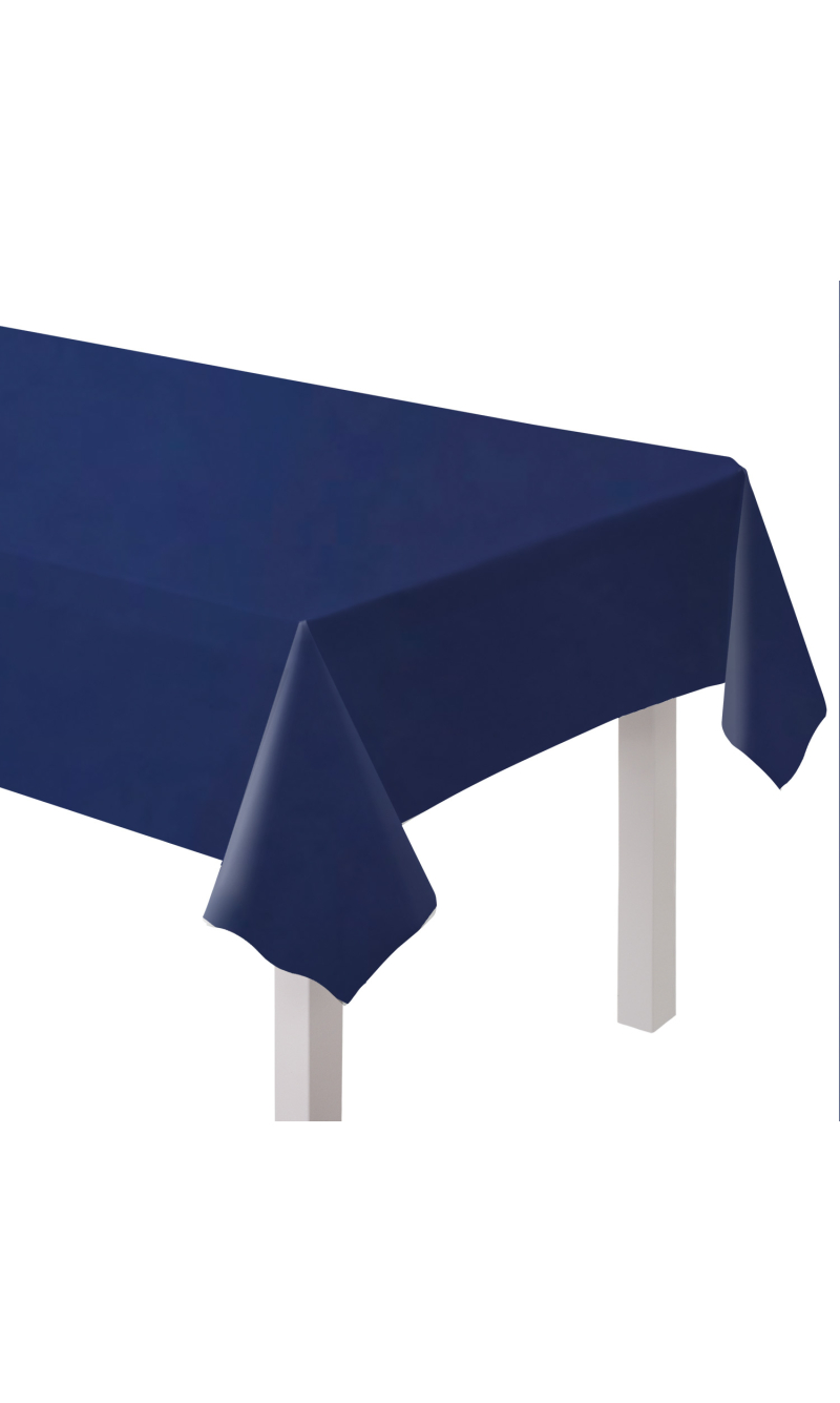Solid Color Party Plastic Tablecover 137x274cm Blue (Blueberry)