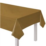 Solid Color Party Plastic Tablecover 137x274cm (Creme Brulee)
