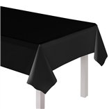Solid Color Party Plastic Tablecover 137x274cm Black (Charcole)