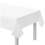 Solid Color Party Plastic Tablecover 137x274cm White (Coconut)
