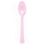 Solid Color Party Plastic Spoons Light Pink (Marshmallow) - 24pk