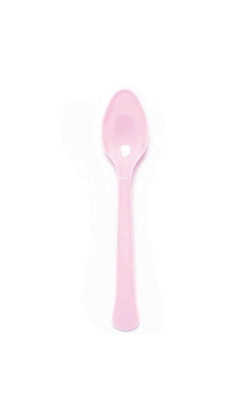 Solid Color Party Plastic Spoons Light Pink (Marshmallow) - 24pk