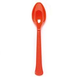 Solid Color Party Plastic Spoons Red (Fiesta) - 24pk