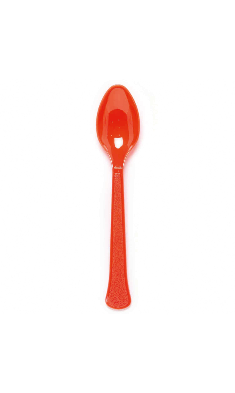 Solid Color Party Plastic Spoons Red (Fiesta) - 24pk
