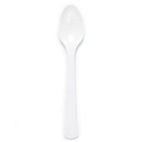 Solid Color Party Plastic Spoons White (Coconut) - 24pk