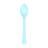 Solid Color Party Plastic Spoons Light Blue (Clear Sky) - 24pk