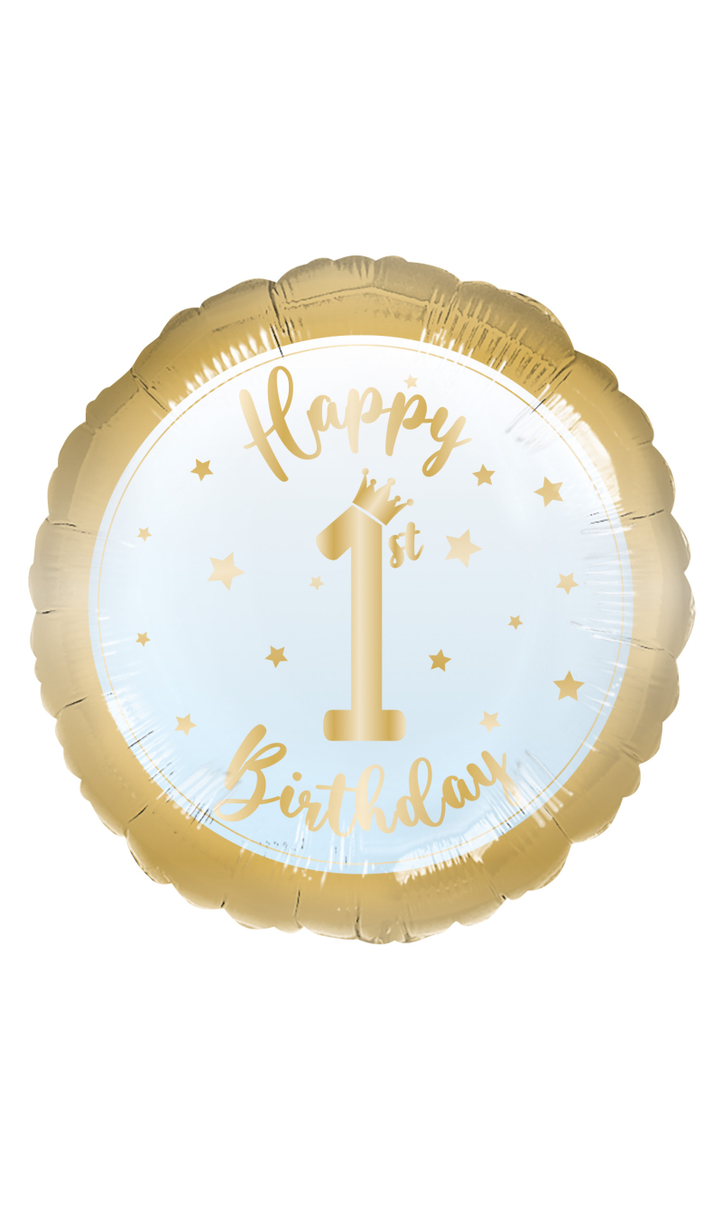 Standard 1st Birthday Boy Foil Balloon 43cm