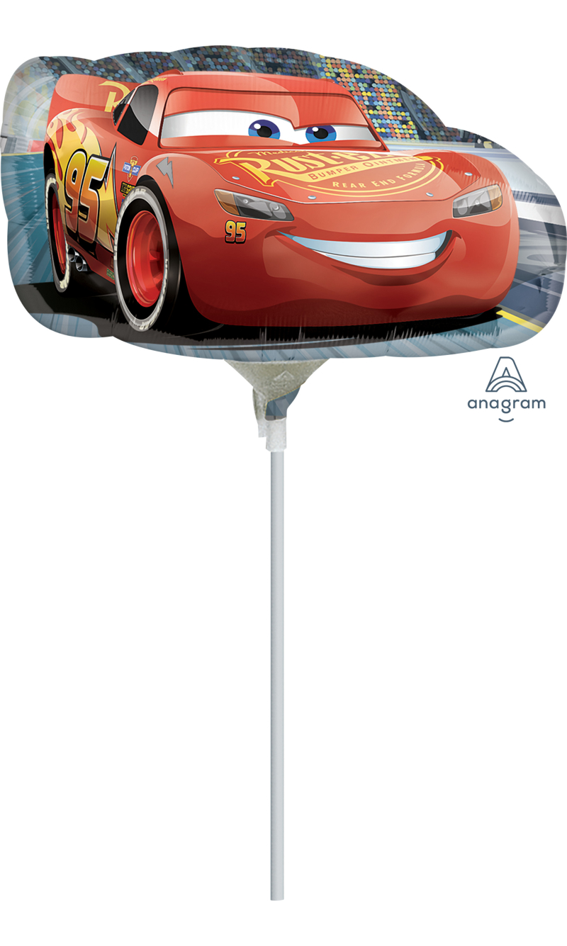 Mini Shape Cars Air-Filled 14 Inch Foil Balloon + Stick