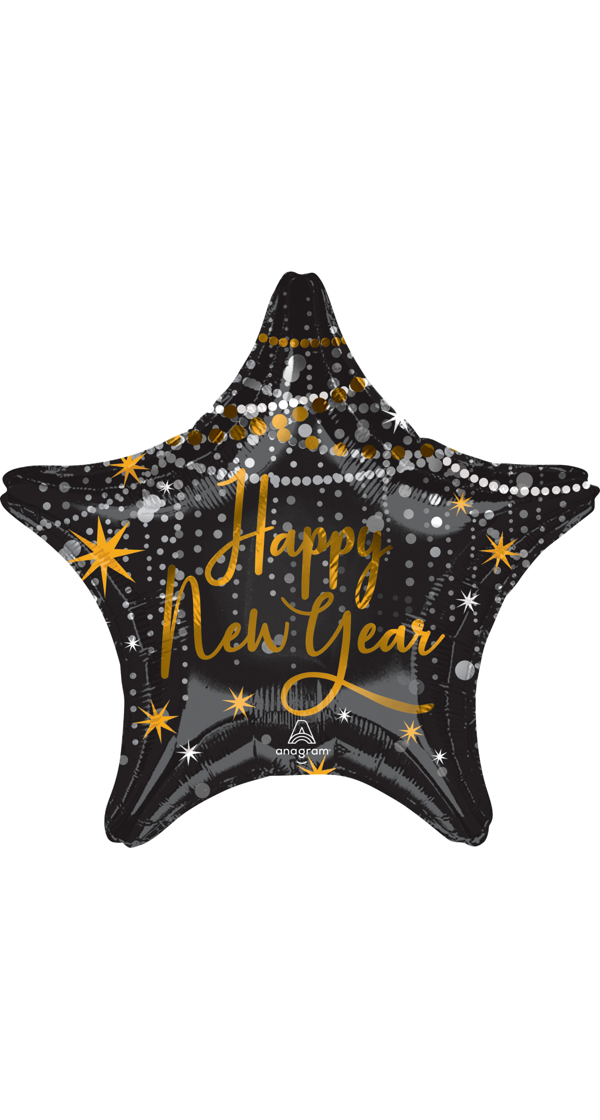 Happy New Year Star Midnight Hour Foil Balloon 43cm
