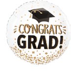 Graduation Jumbo Congrats Grad Gold Glitter Foil Balloon 71cm x 71cm