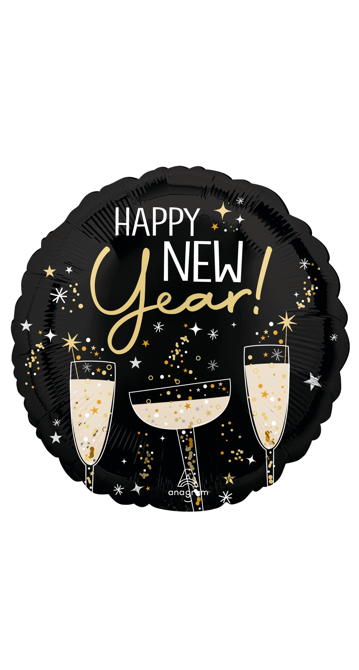 Happy New Year Bubbly Foil Balloon 43cm