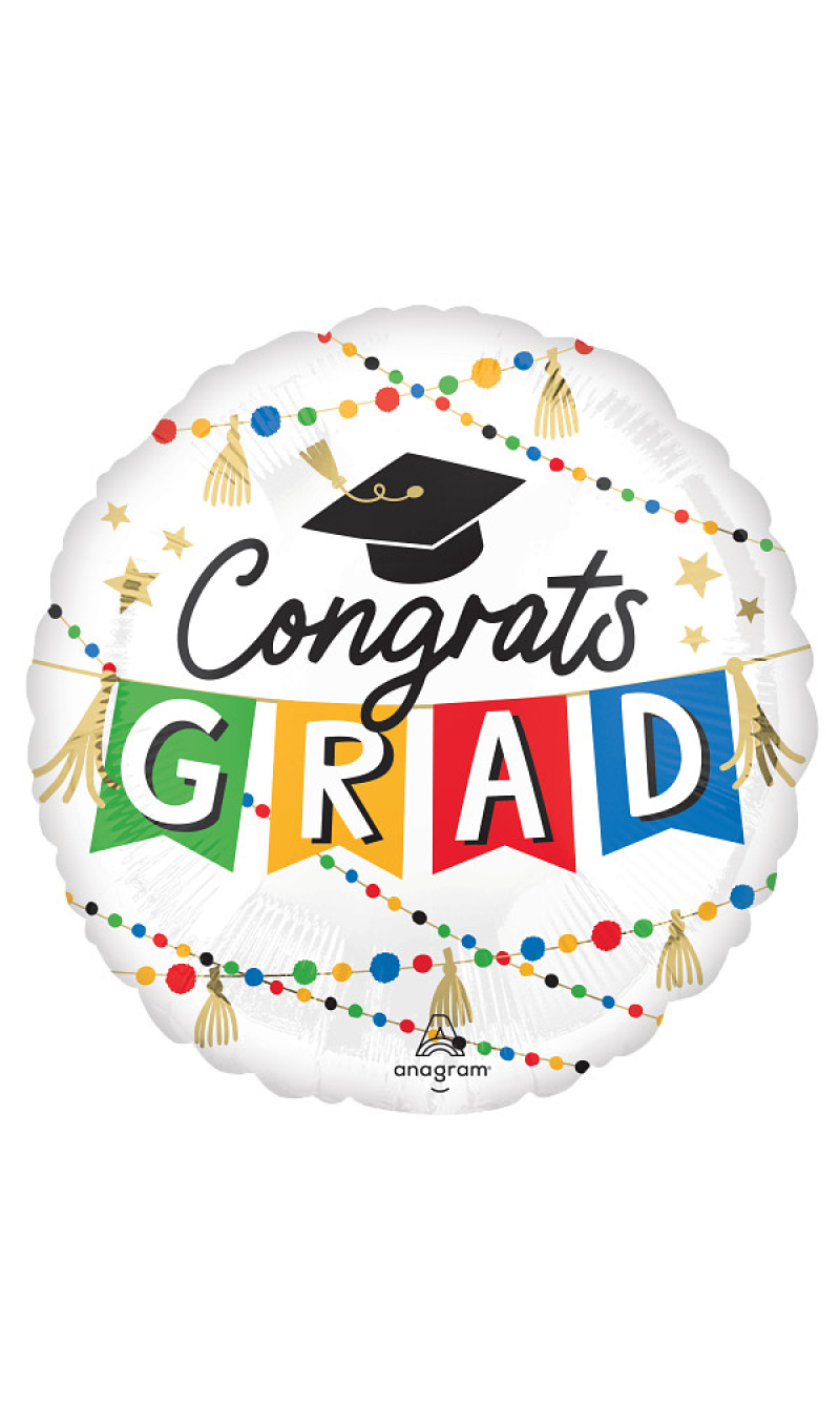 Graduation Congrats Grad Party Foil Balloon 43cm