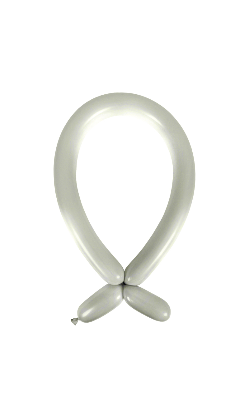 Anagram Modelling Balloon - Satin Luxe™ Platinum Silver Sateen 260 - 100pcs