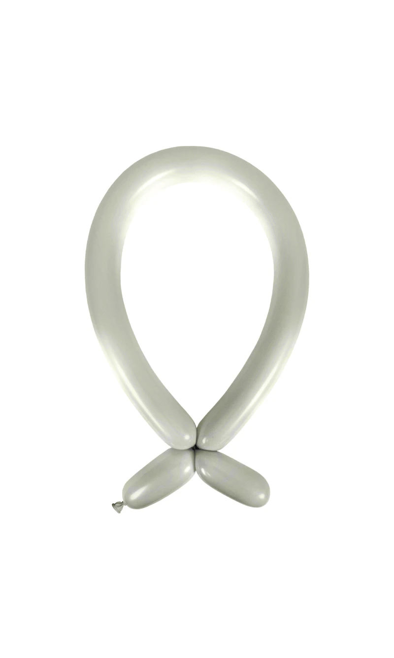 Anagram Modelling Balloon - Satin Luxe™ Platinum Silver Sateen 260 - 100pcs