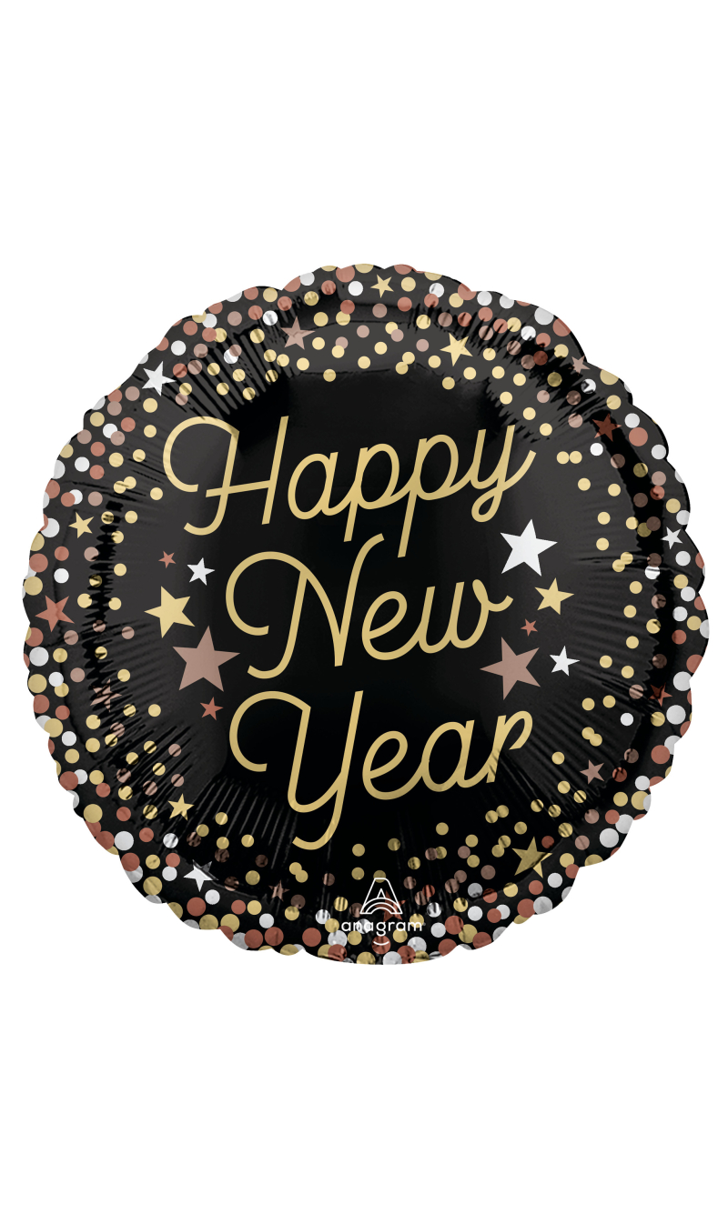 Happy New Year Luxe Foil Balloon 43cm