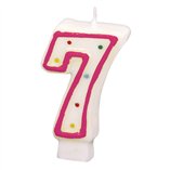 Numeral Candle 7.3cm (Assorted Colors) - No.7