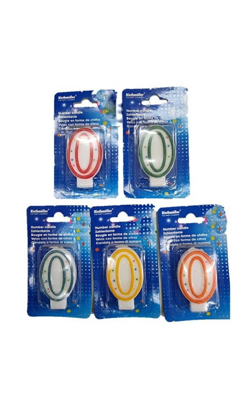 Numeral Candle 7.3cm (Assorted Colors) - No.9
