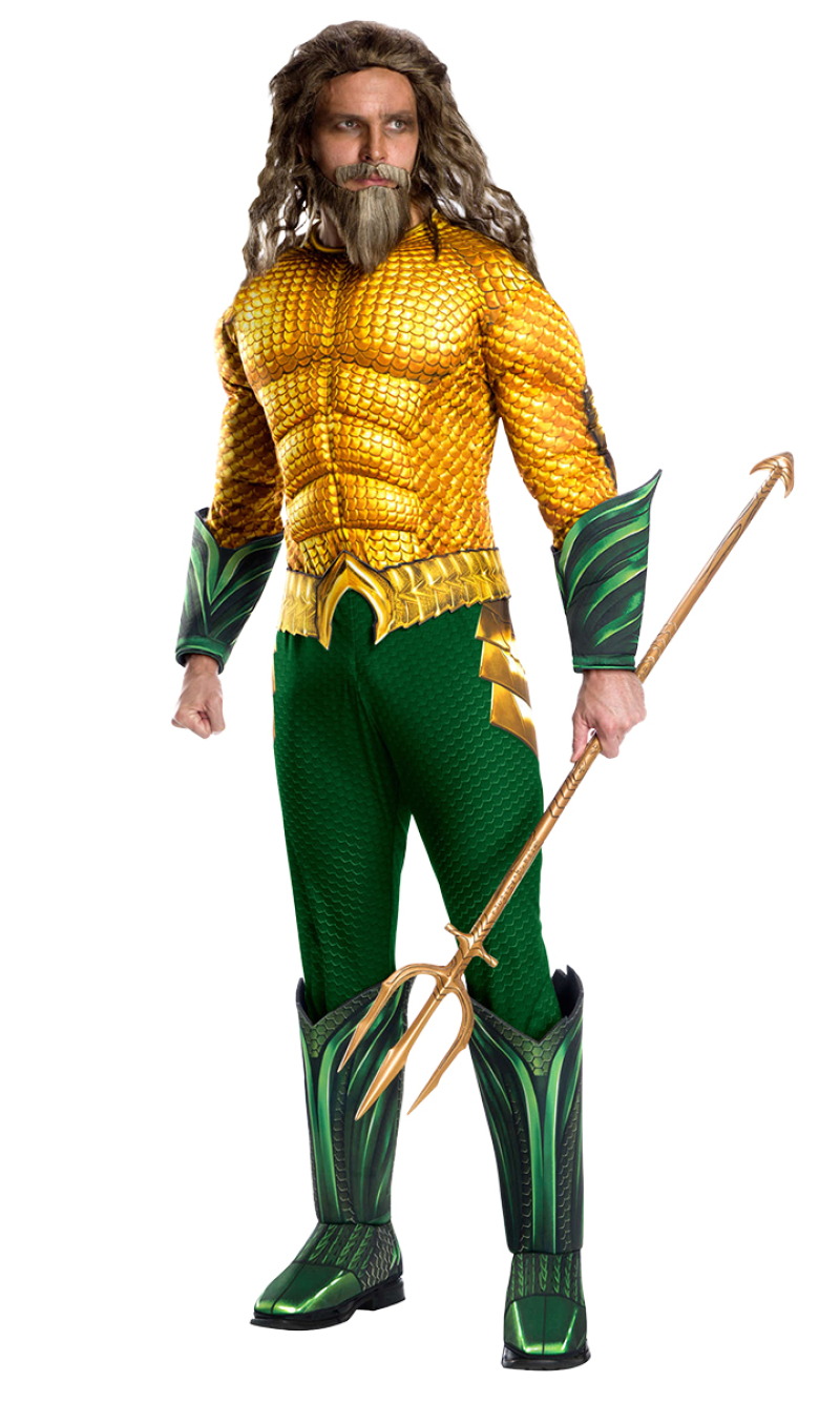 Official Licensed Deluxe Aquaman Costume - Adult Size Extra Large