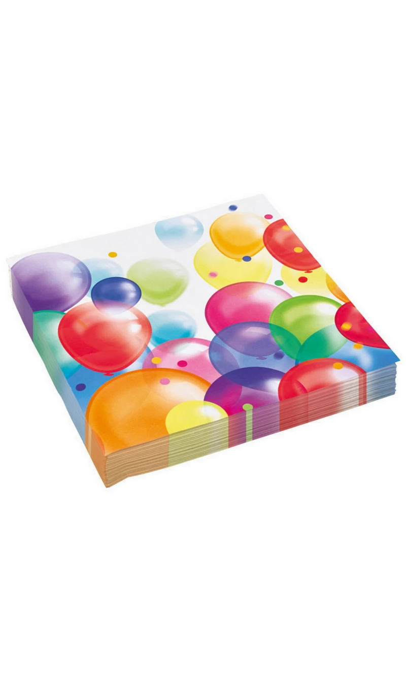 Balloons Party Napkins 33 x 33cm - 20pk