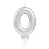 Sparkling Celebrations Candle with Holder 9.3cm Silver - No.0