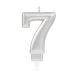 Sparkling Celebrations Candle with Holder 9.3cm Silver - No.7