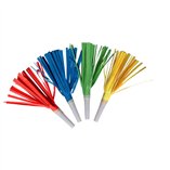 4 Blowouts with Fringes Plastic / Paper 16.5 cm
