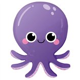 Standard Shape Ocean Buddies Octopus Foil Balloon 45cm x 55cm