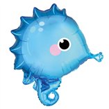 Standard Shape Ocean Buddies Seahorse Foil Balloon 46cm x 50cm