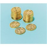 Plastic Party Favor Gold Coins 3.4cm - 144pcs