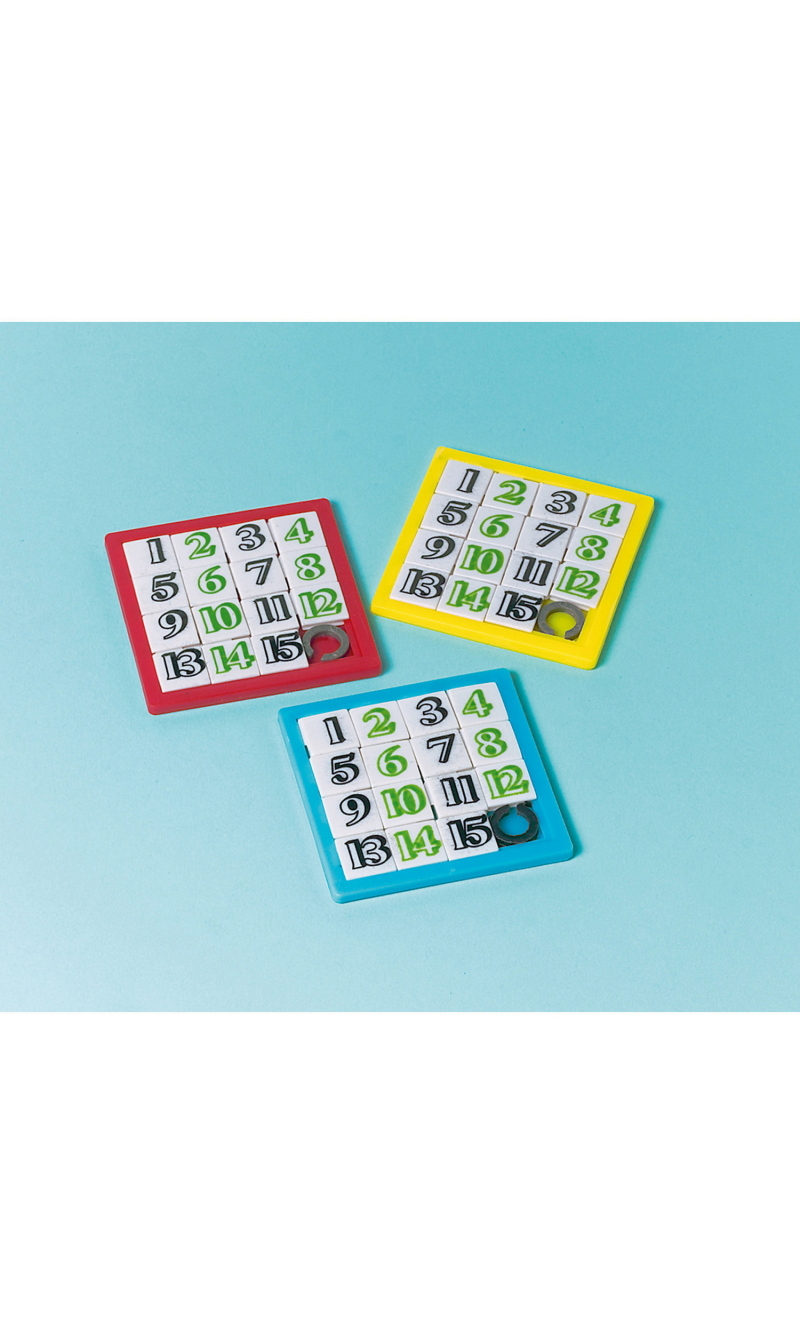 Party Favor Plastic Slide Puzzles 6.2cm - 12pcs