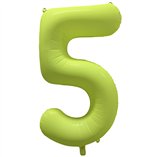 34 Inch Foil Balloon Number Neon Yellow - No.5