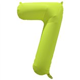 34 Inch Foil Balloon Number Neon Yellow - No.7