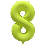 34 Inch Foil Balloon Number Neon Yellow - No.8