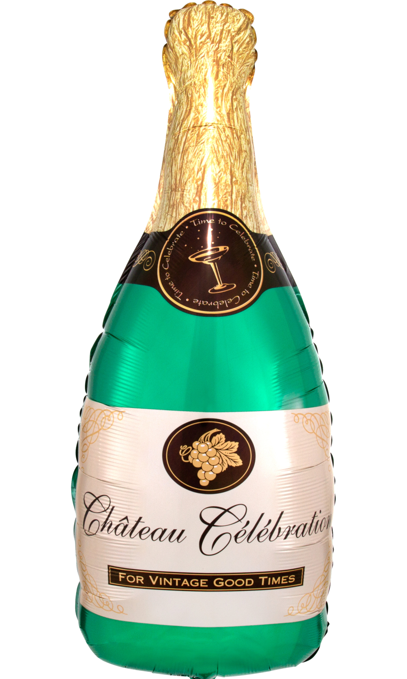 SuperShape Bubbly Wine Foil Balloon - 35cm x 91cm