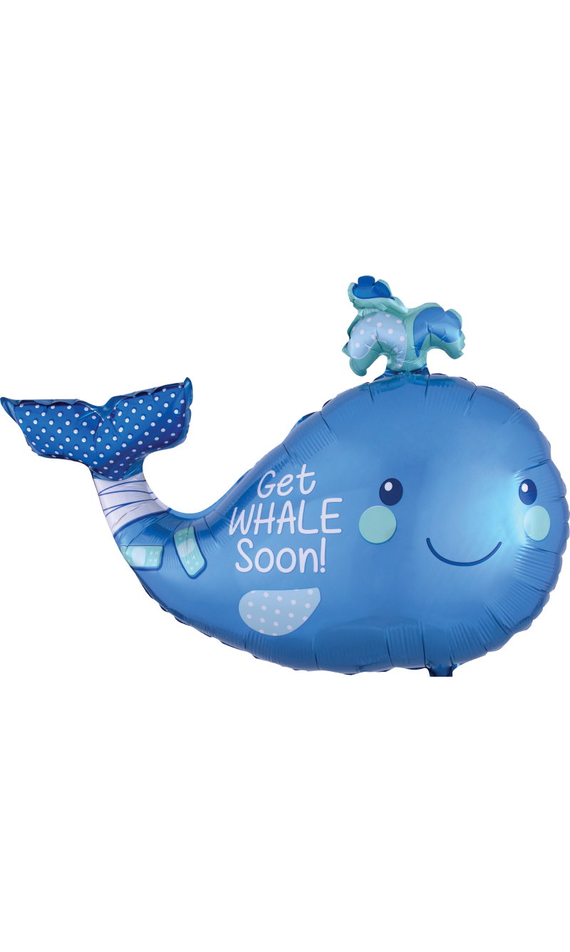 SuperShape Get Whale Soon Foil Balloon - 86cm x 60cm