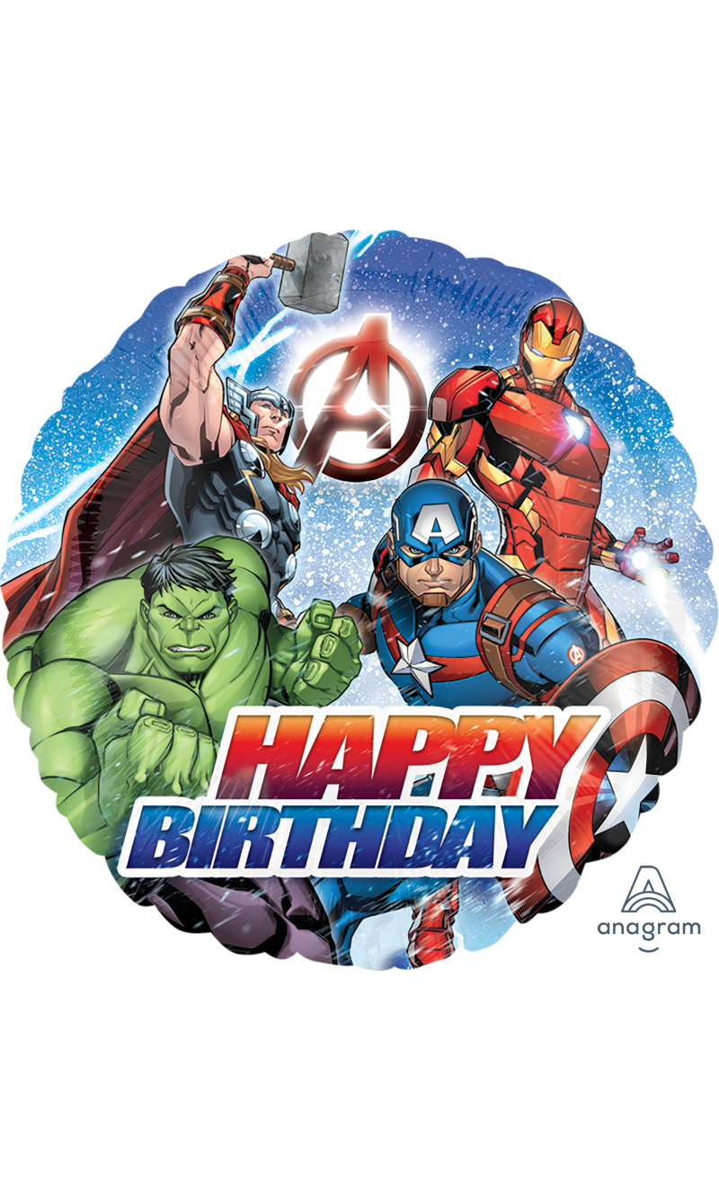 Standard Avengers Happy Birthday Foil Balloon 43cm