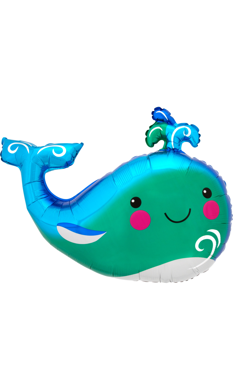 SuperShape Happy Whale Foil Balloon - 86cm x 60cm