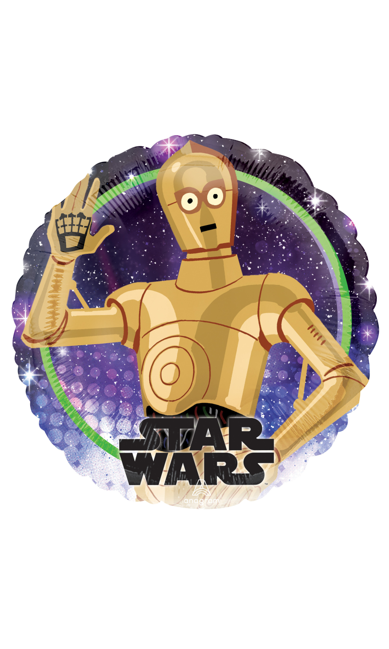 Standard Star Wars Galaxy C-3P0 Foil Balloon 43cm
