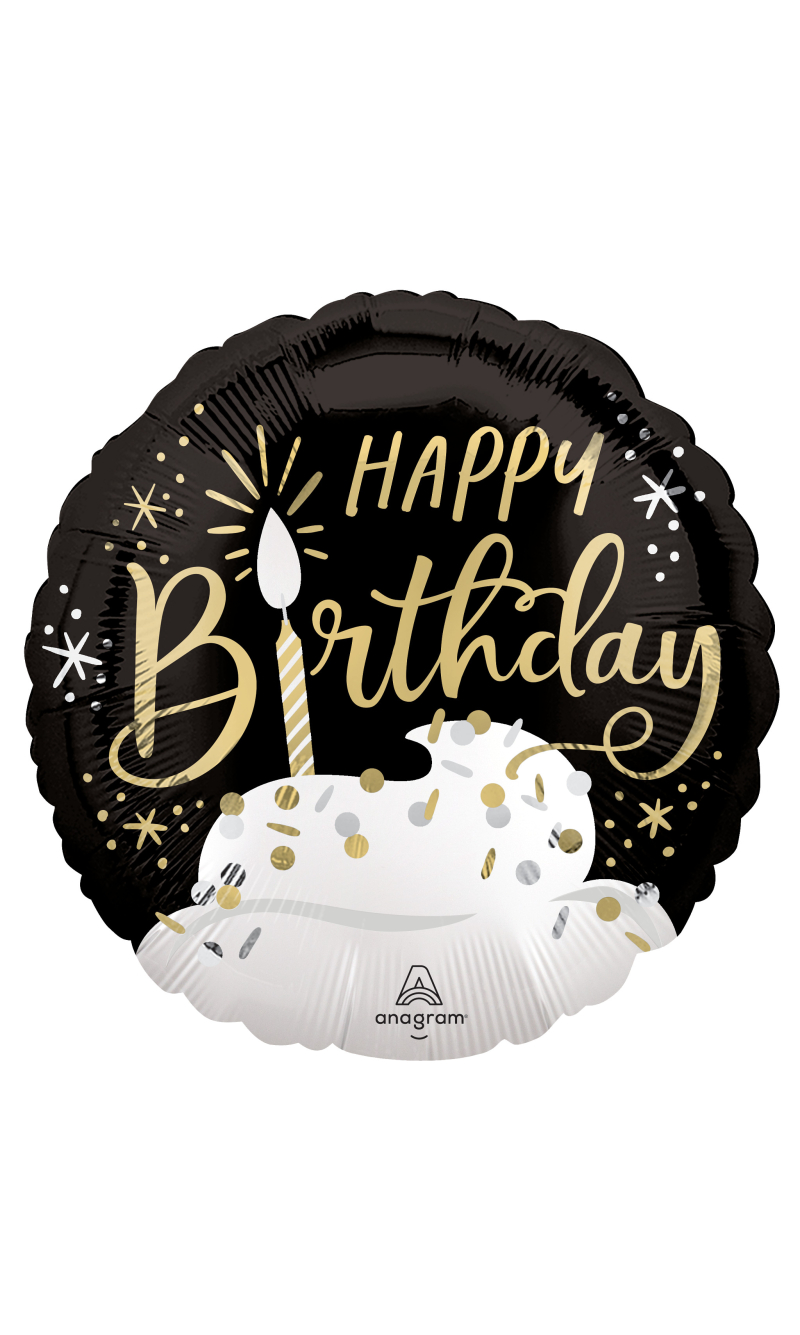 Standard Satin BSG Happy Birthday Wishes Foil Balloon 43cm