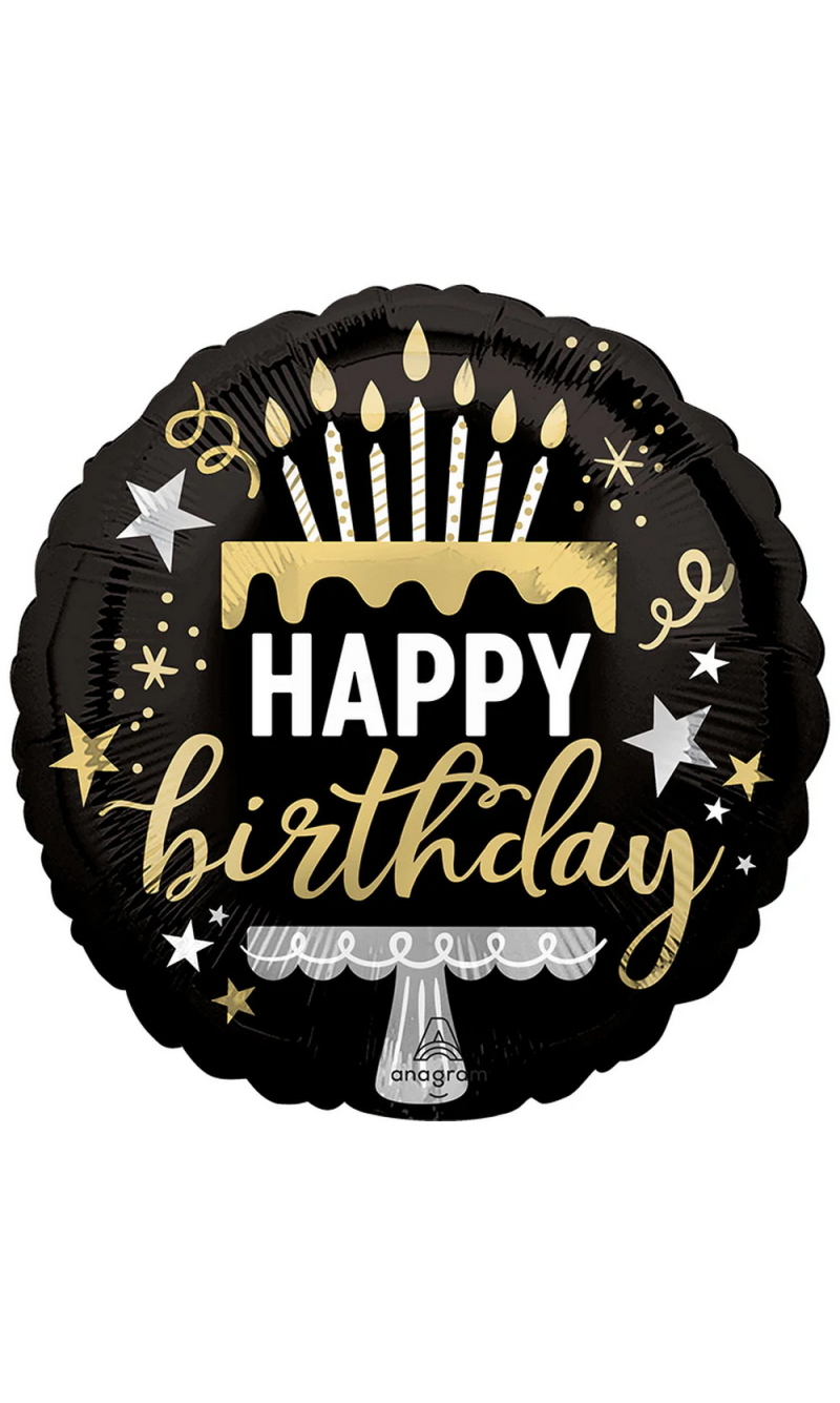 Standard Happy Birthday Surprise Foil Balloon 43cm